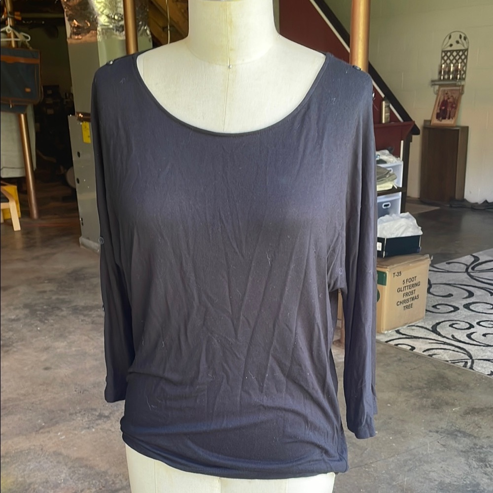 Chico's Gray Fitted Blouse
